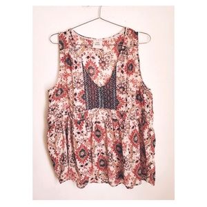 Knox Rose Floral Top Sz Xxl Multicolor